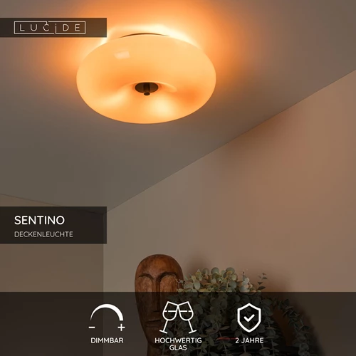 Lucide SENTINO - Deckenleuchte - Ø 30 cm - 3xG9 - Orange - USP